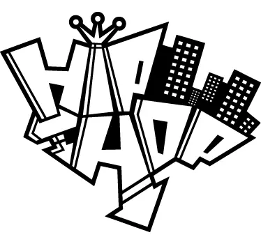 Naklejka graffiti Hip Hop - TenStickers