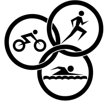 Naklejka ikona triathlon - TenStickers