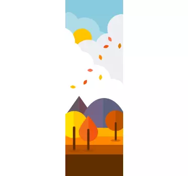 Naklejka na lodówkę jesienny las - TenStickers