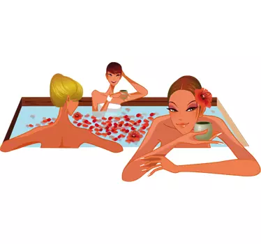 Naklejka kobiety w jacuzzi - TenStickers