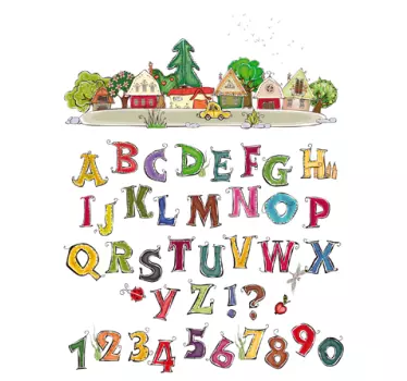 Naklejka literki kolorowe abecadło - TenStickers