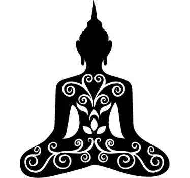 Naklejka kwiatowa Budda - TenStickers
