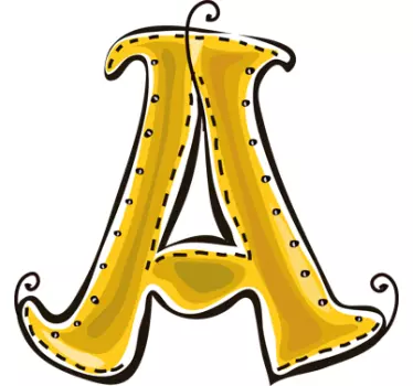 Naklejka litera a - TenStickers