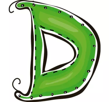 Naklejka literka d - TenStickers