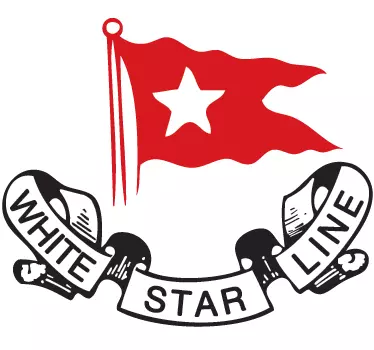 Naklejka logo White Star Line Titanic w kolorze - TenStickers