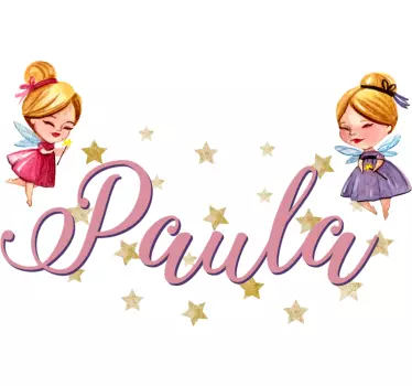 Naklejka magiczne wróżki z imieniem - TenStickers