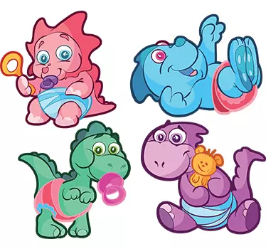 Naklejka malutkie dinozaury - TenStickers