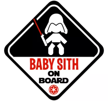 Naklejka Mały Sith na pokładzie - TenStickers
