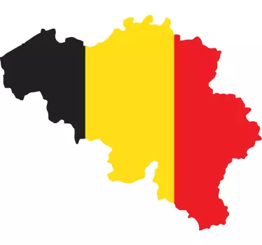 Naklejka mapa Belgii - TenStickers