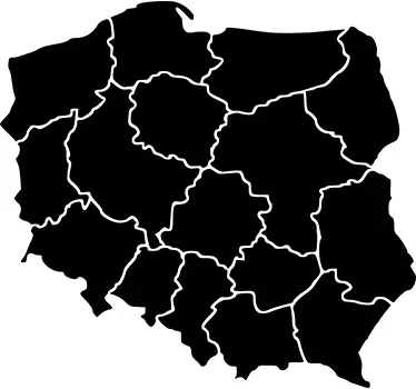 Naklejka na ścianę do salonu Województwa - TenStickers