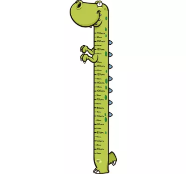 Naklejka z rysunkiem dinozaur miarka wzrostu zwierzęta - TenStickers