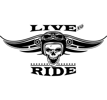 Naklejka motocyklowa Live to Ride - TenStickers
