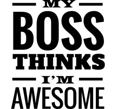 Naklejka My boss - TenStickers