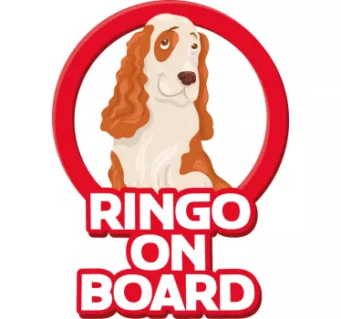 Naklejka na auto Cocker Spaniel na pokładzie - TenStickers