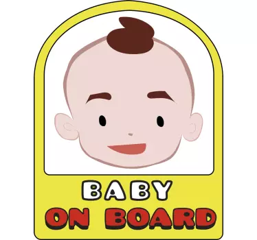 Naklejka dziecko w aucie Dziecko na pokładzie - TenStickers