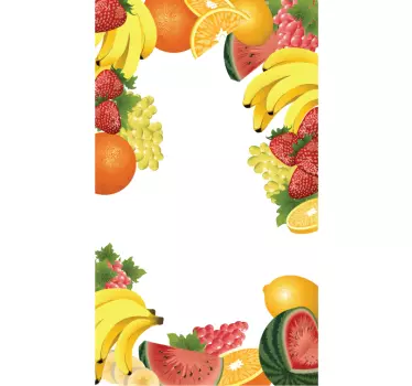 Naklejka na drzwi owoce - TenStickers