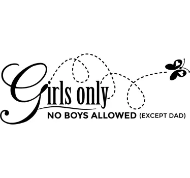 Naklejka na drzwi tylko dla dziewczyn - girls only - TenStickers