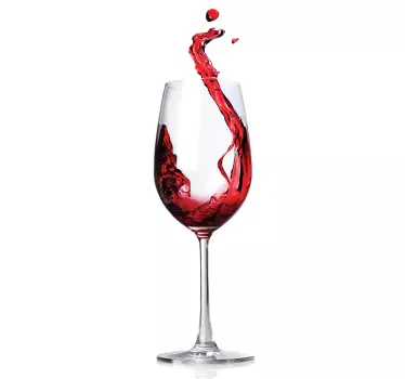 Okleina na lodówkę kieliszek z winem - TenStickers