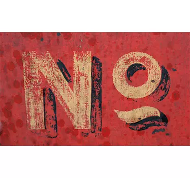 Naklejka na meble ze napisem "No." - TenStickers