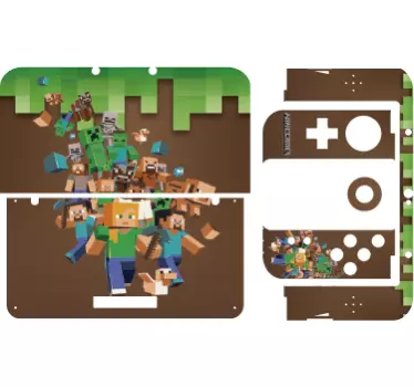 Naklejka na Nintendo,  motyw Minecraft - TenStickers
