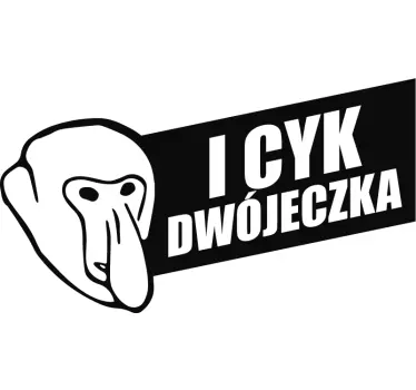Naklejka na samochód I cyk dwójeczka - TenStickers