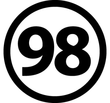Naklejka na samochód paliwo 98 - TenStickers