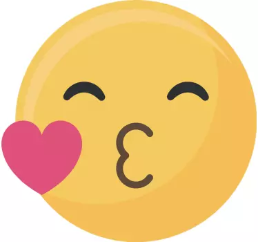 Naklejka na ścianę buźka emoji - TenStickers