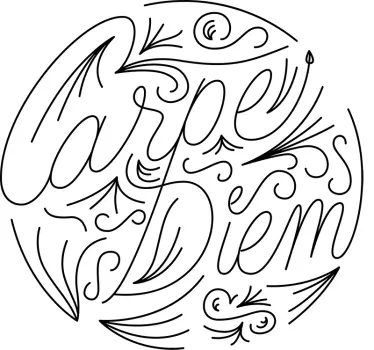 Naklejka na ścianę "Carpe diem" - TenStickers