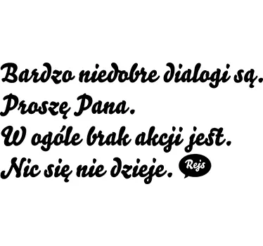 Naklejka na ścianę cytat Rejs - TenStickers