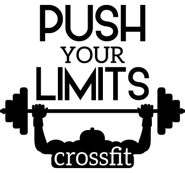 Naklejka na ścianę cytaty motywacyjne Siłownia crossfit - TenStickers