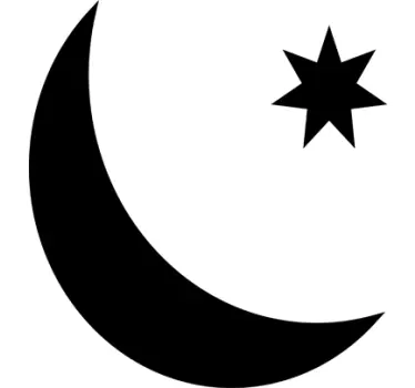 Naklejka na ścianę sylwetka arabski księżyc - TenStickers