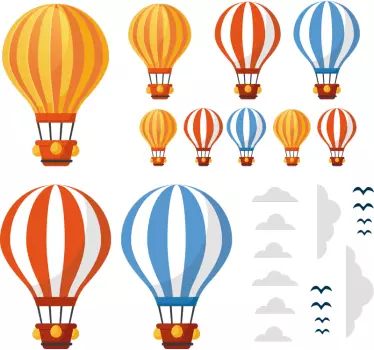 Naklejka na ścianę dla dzieci kolorowe balony - TenStickers