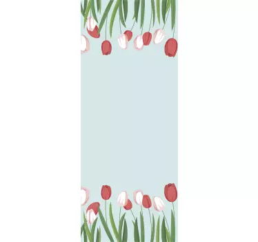 Naklejka Kolorowe tulipany na drzwi - TenStickers
