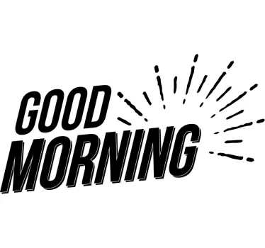 Naklejka na ścianę do sypialni Napis Good Morning - TenStickers