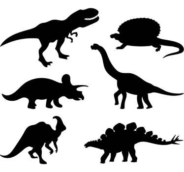 Naklejka na ścianę dla dzieci Różne dinozaury - TenStickers