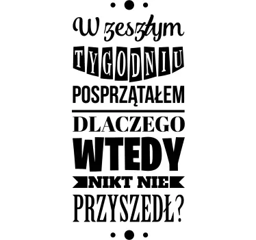 Naklejka na ścianę do pokoju młodzieżowego Sprzątnie pokoju - TenStickers