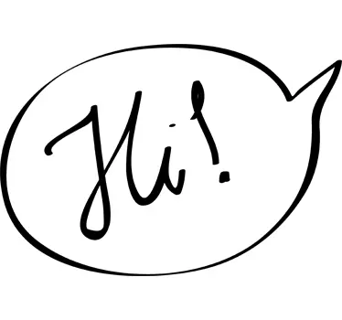 Naklejka na ścianę do domu Napis Hi! - TenStickers