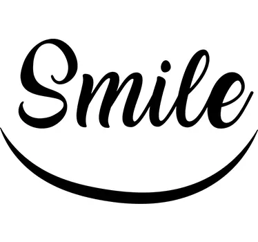Naklejka na ścianę cytaty motywacyjne Napis Smile - TenStickers