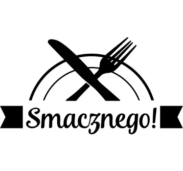 Naklejka na ścianę do kuchni Napis Smacznego - TenStickers