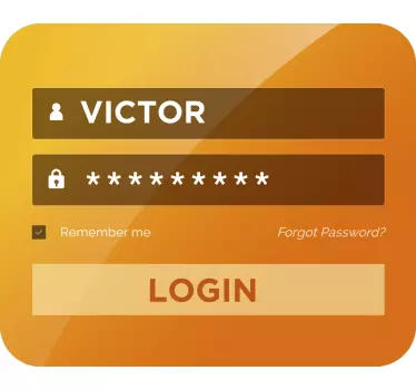 Naklejka Login na drzwi - TenStickers