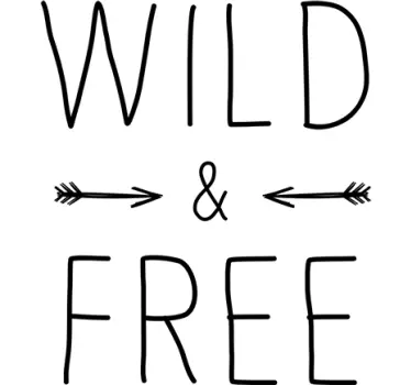 Naklejka na ścianę do pokoju młodzieżowego  Wild and Free - TenStickers