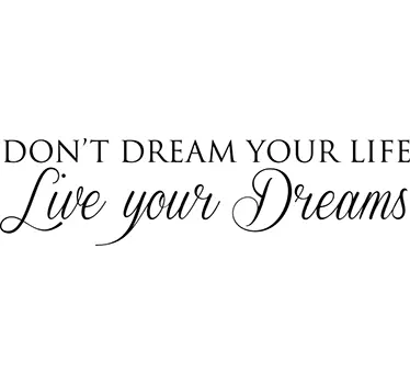 Naklejka na ścianę dream & live - TenStickers