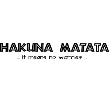 Naklejka na ścianę Hakuna Matata - TenStickers