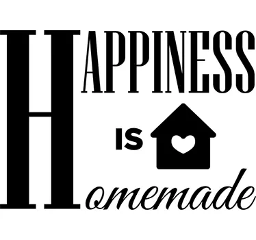 Naklejka na ścianę Happiness homemade - TenStickers