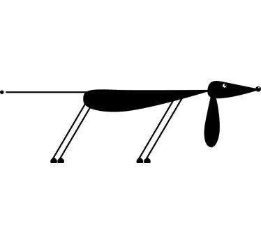 Naklejka na ścianę jamnik - TenStickers