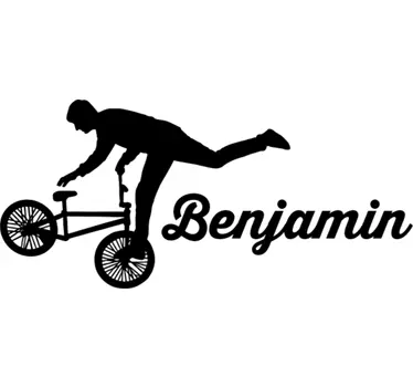 Naklejka na ścianę jazda freestyle z imieniem - TenStickers