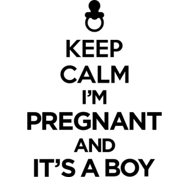 Naklejka na ścianę Keep Calm I'm pregnant - TenStickers