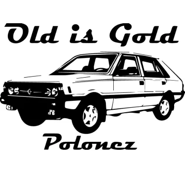 Naklejka na ścianę klasyczny polonez - TenStickers