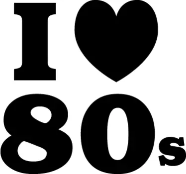 Naklejka na ścianę lata 80-te - TenStickers