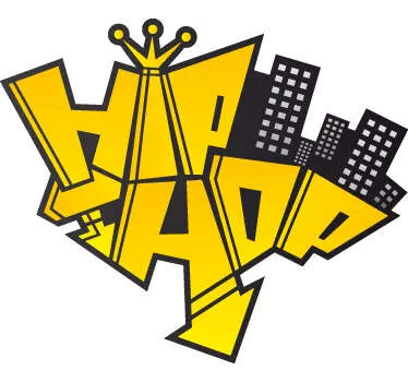 Naklejka na ścianę logo hip hop - TenStickers